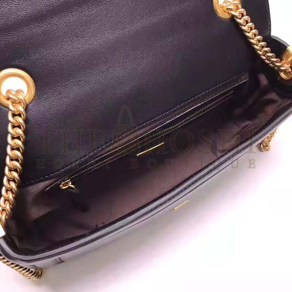 F**di Women Baguette Chain Black Nappa Leather Bag Master Quality