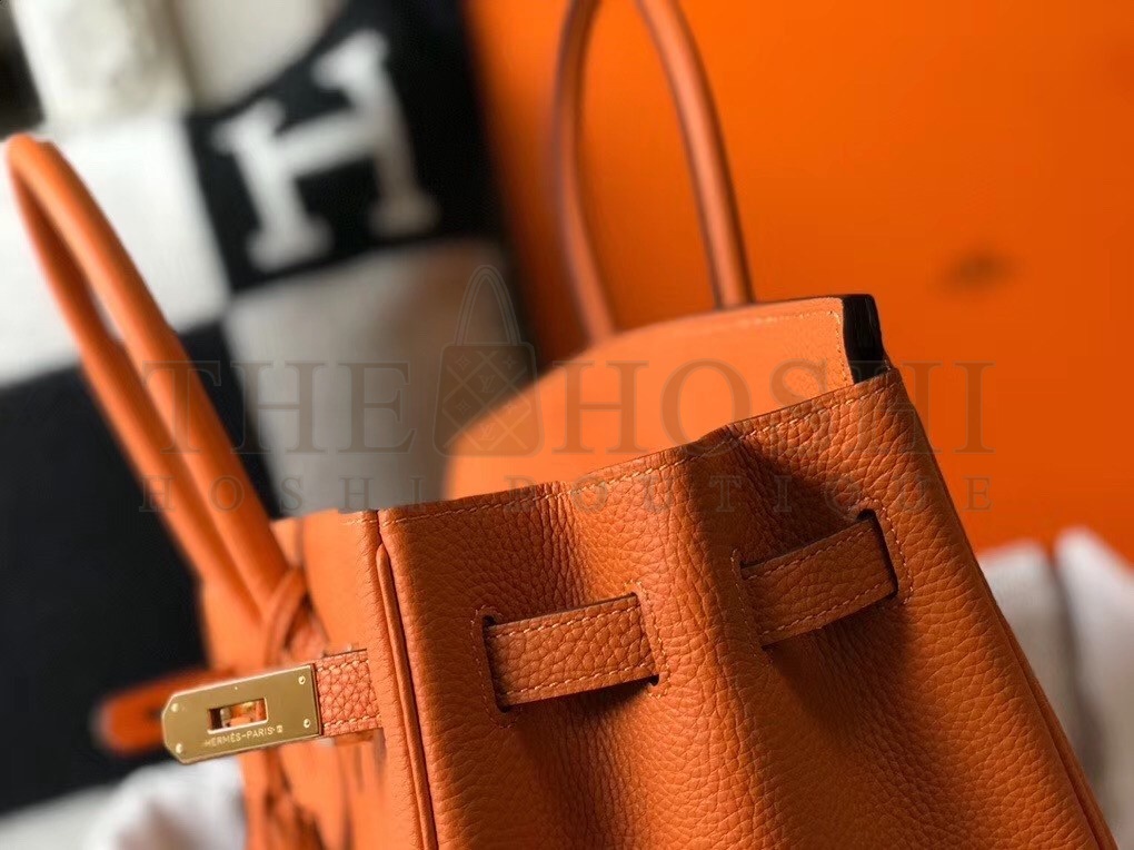 H**me5 Orange Clemence Birkin 35cm Bag Master Quality