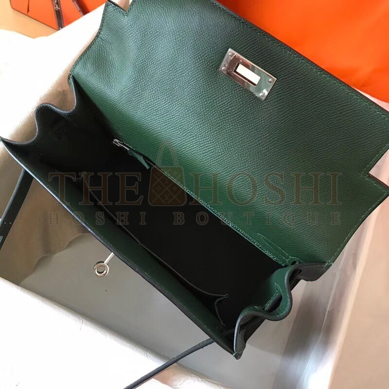H**me5 Vert Anglais Epsom Kelly 28cm Handmade Bag Master Quality