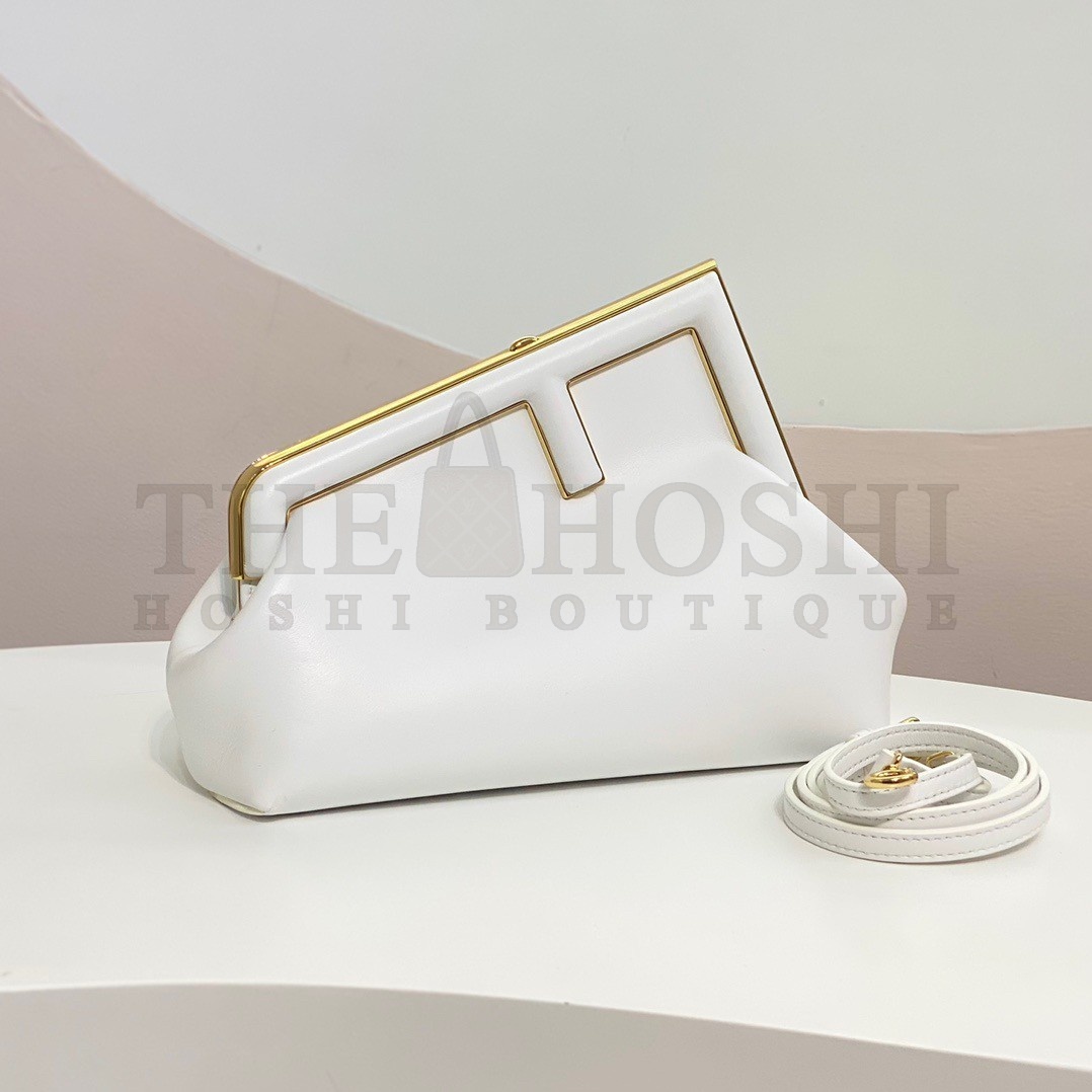 F**di First Small Bag In White Nappa Leather Master Quality
