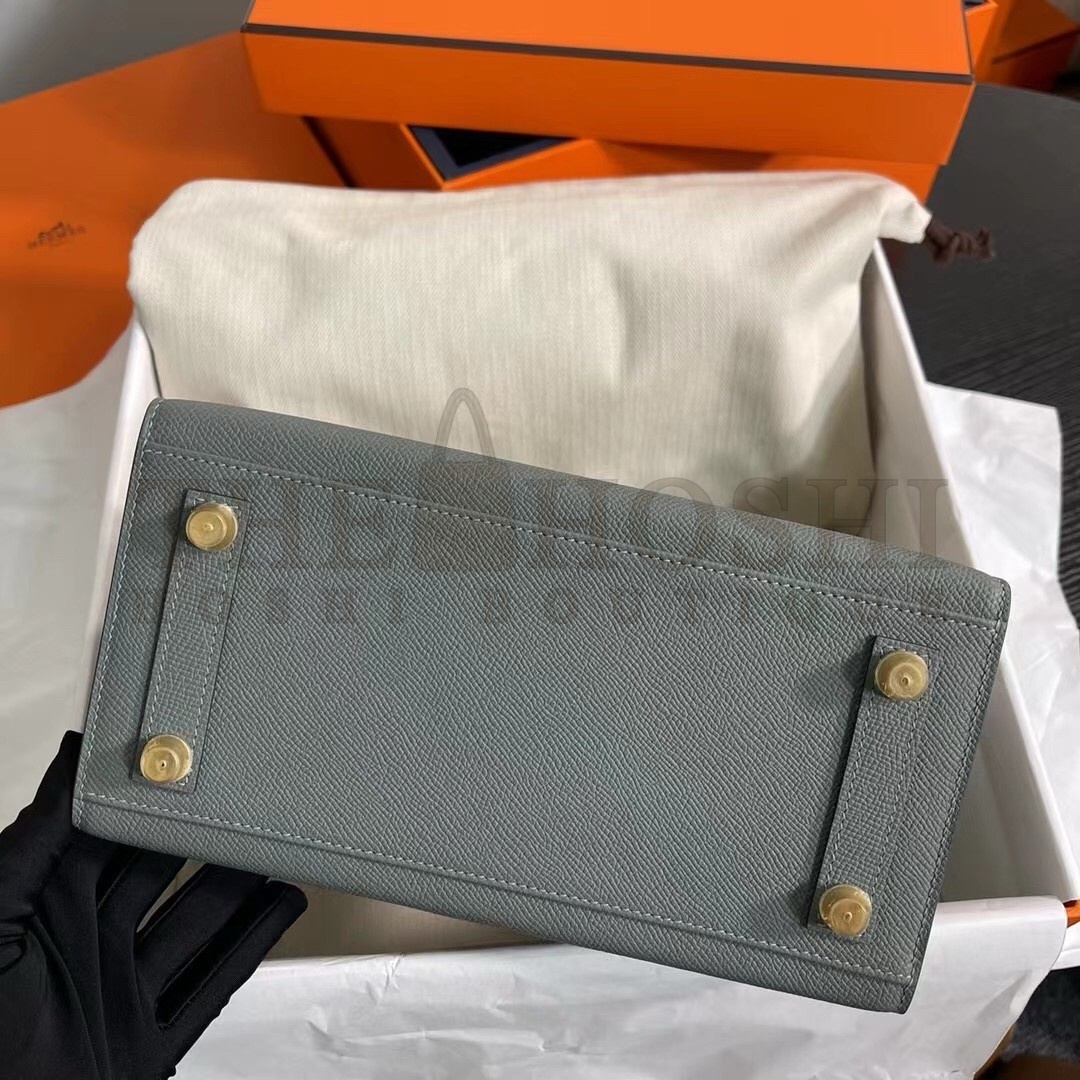H**me5 Birkin 25 Sellier Handmade Bag In Vert Amanda Epsom Calfskin Master Quality