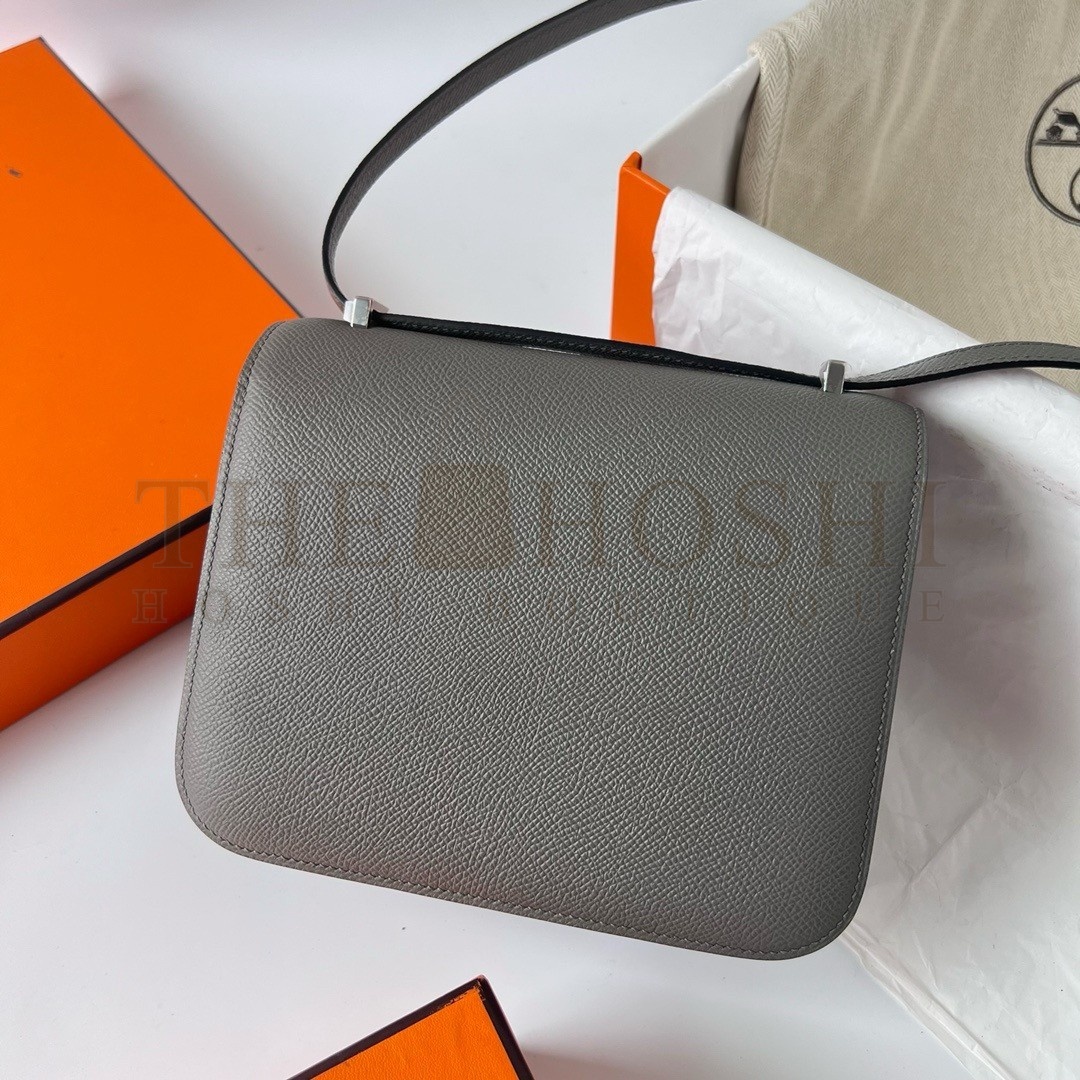 H**me5 Constance 18 Handmade Bag In Gris Meyer Epsom Calfskin Master Quality