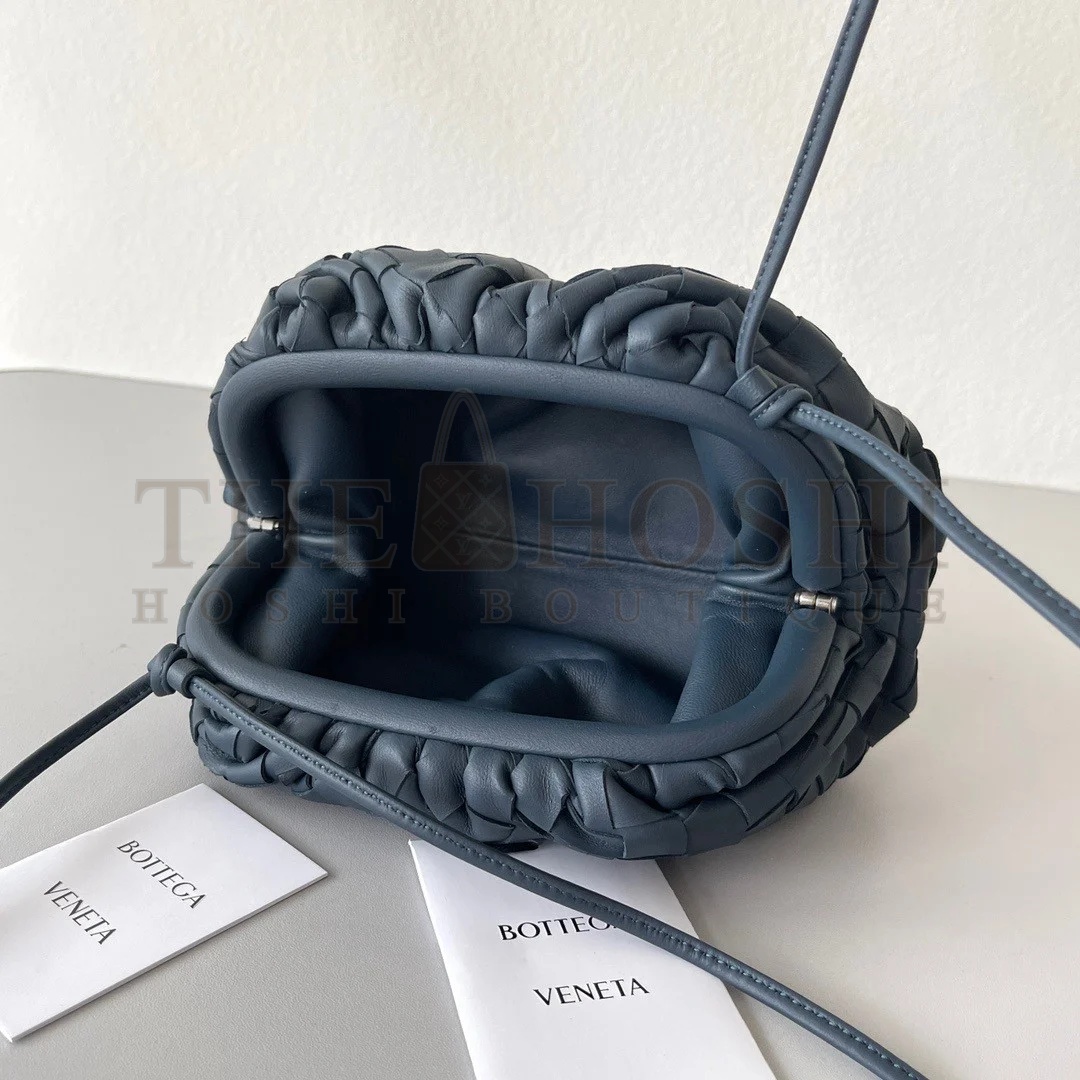 B0tt*ga Ven*ta Mini Pouch with Strap in Space Intrecciato Lambskin Master Quality