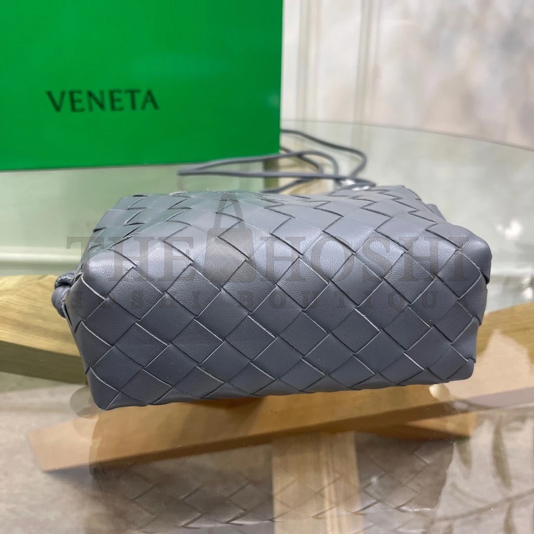 B0tt*ga Ven*ta Loop Mini Bag In Grey Intrecciato Lambskin Master Quality