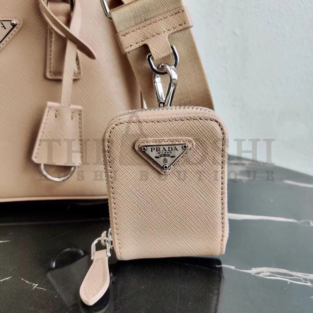 Pra*a Galleria Mini Bag In Beige Saffiano Leather Master Quality