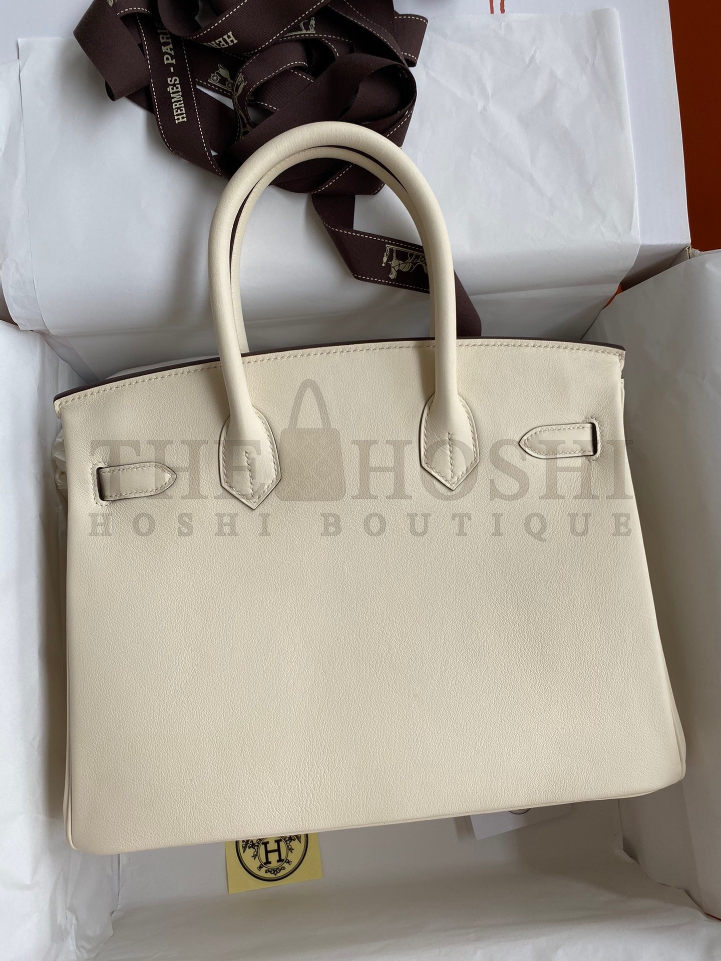 H**me5 Birkin 30 Retourne Handmade Bag In Nata Swift Leather Master Quality