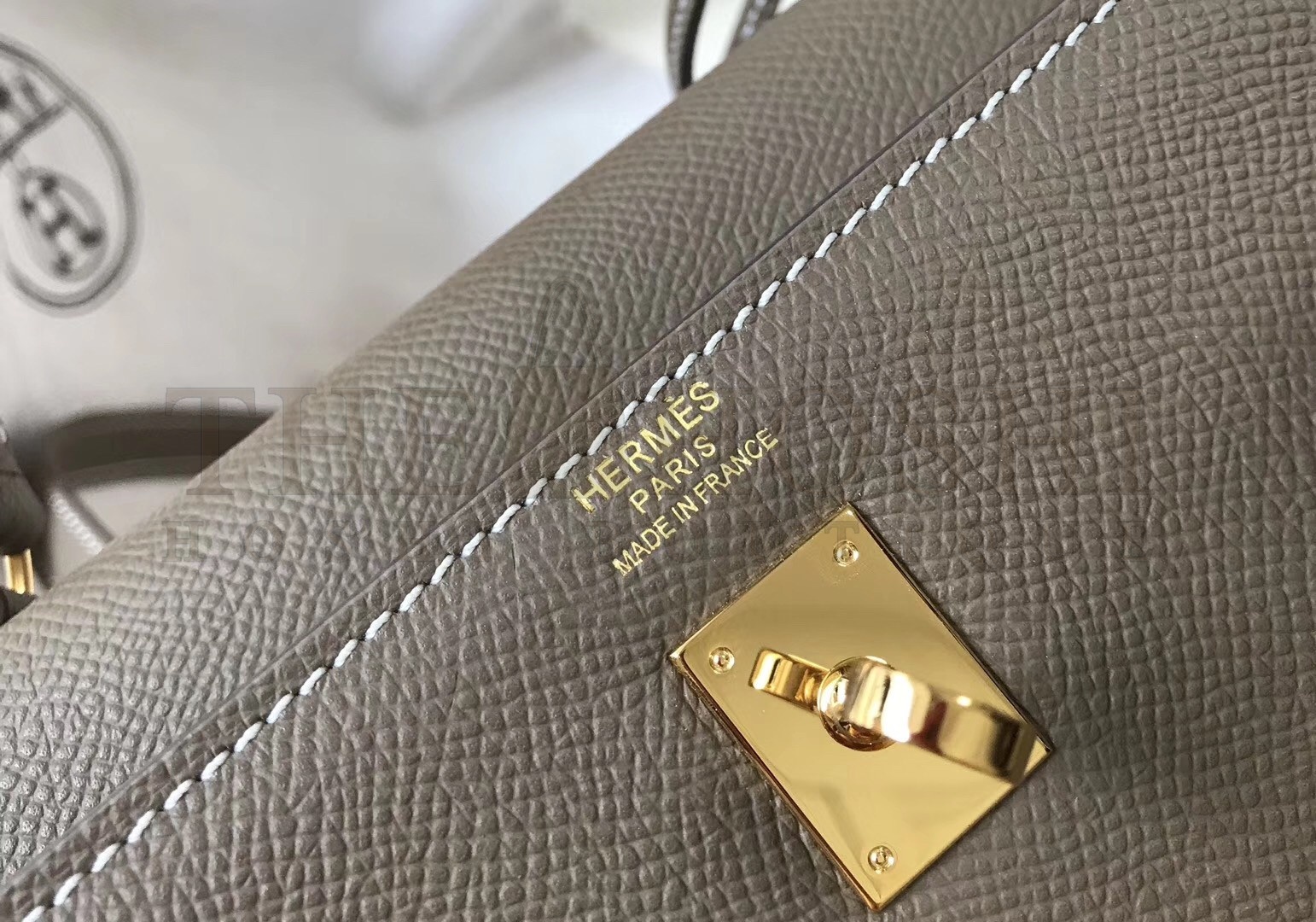 H**me5 Kelly 25cm Sellier Bag In Taupe Epsom Leather Master Quality