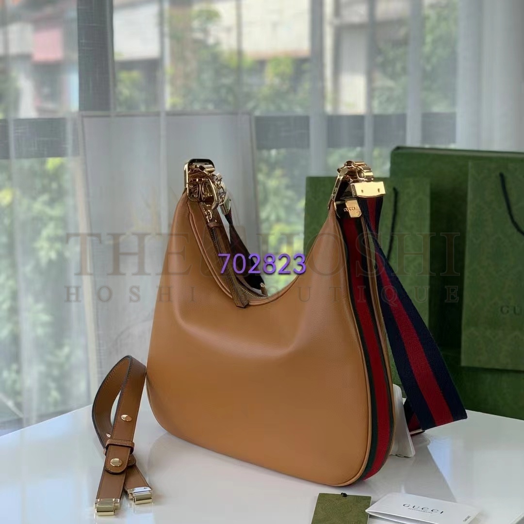 Gvc*1 Women Attache Large Shoulder Bag Dark Orange Leather Master Quality