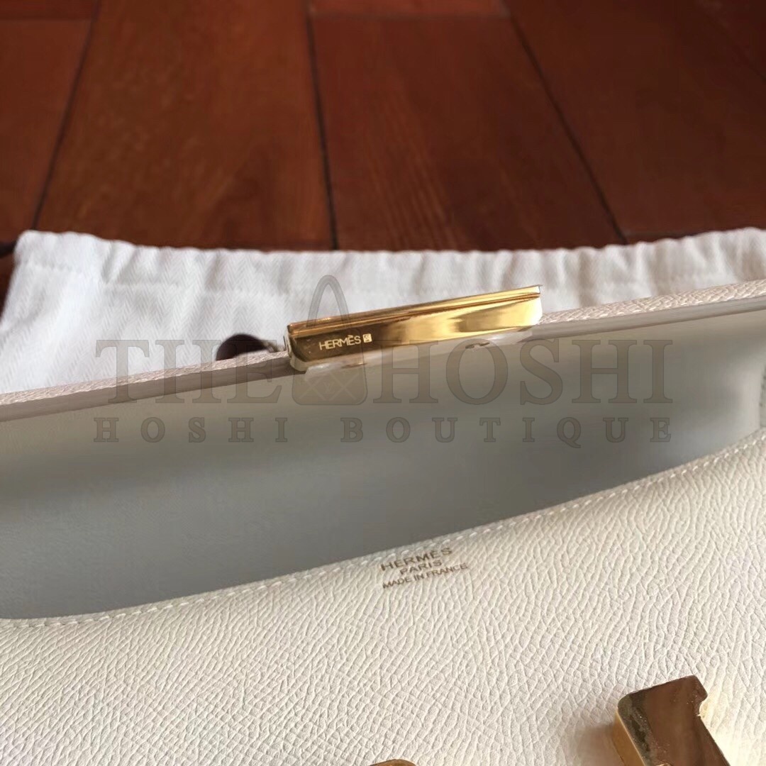 H**me5 White Epsom Constance Elan 25cm Bag Master Quality