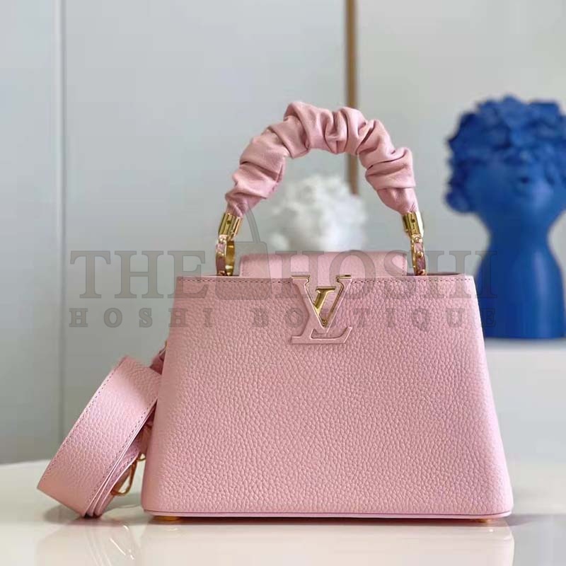 L0vis Vvtt0n LV Women Capucines BB Handbag Pink Taurillon Calfskin Master Quality