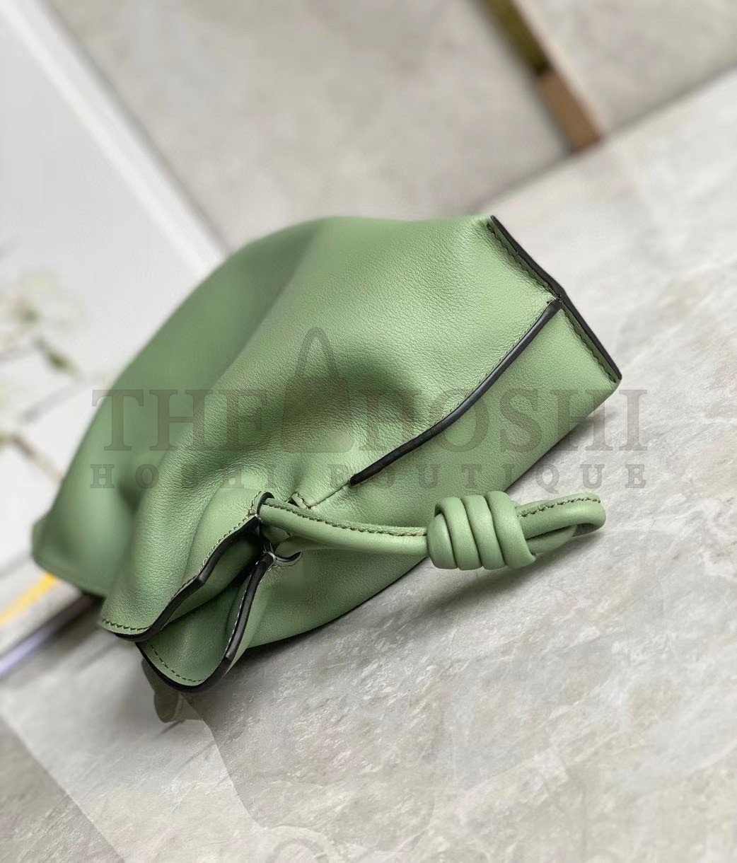 L0ew* Mini Flamenco Clutch Bag In Rosemary Calfskin Master Quality