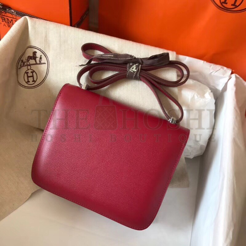 H**me5 Mini Constance 18cm Ruby Epsom Bag Master Quality