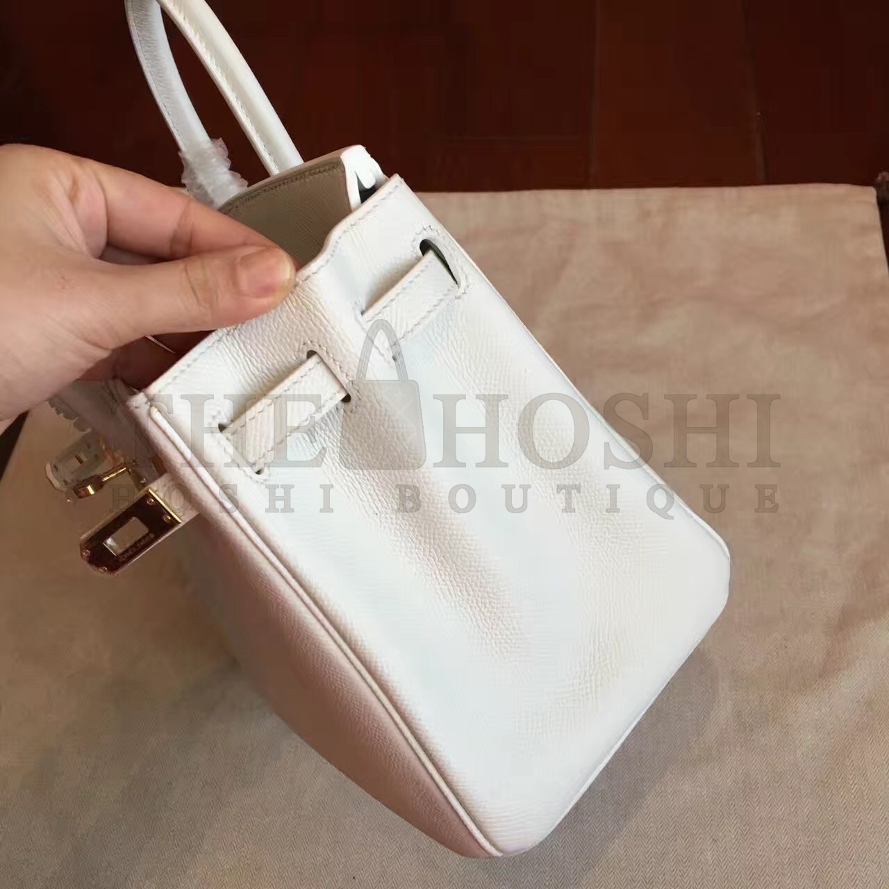 H**me5 White Birkin 25cm Epsom Handmade Bag Master Quality