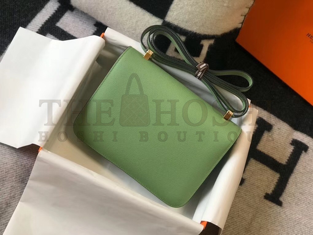 H**me5 Epsom Constance 24cm Vert Criquet Handmade Bag Master Quality