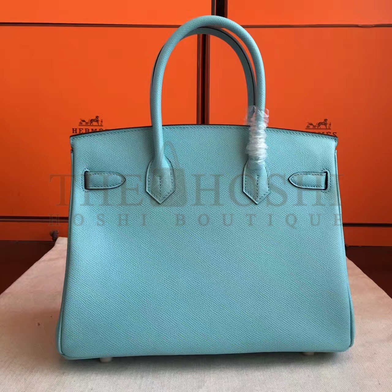 H**me5 Blue Atoll Birkin 25cm Epsom Handmade Bag Master Quality