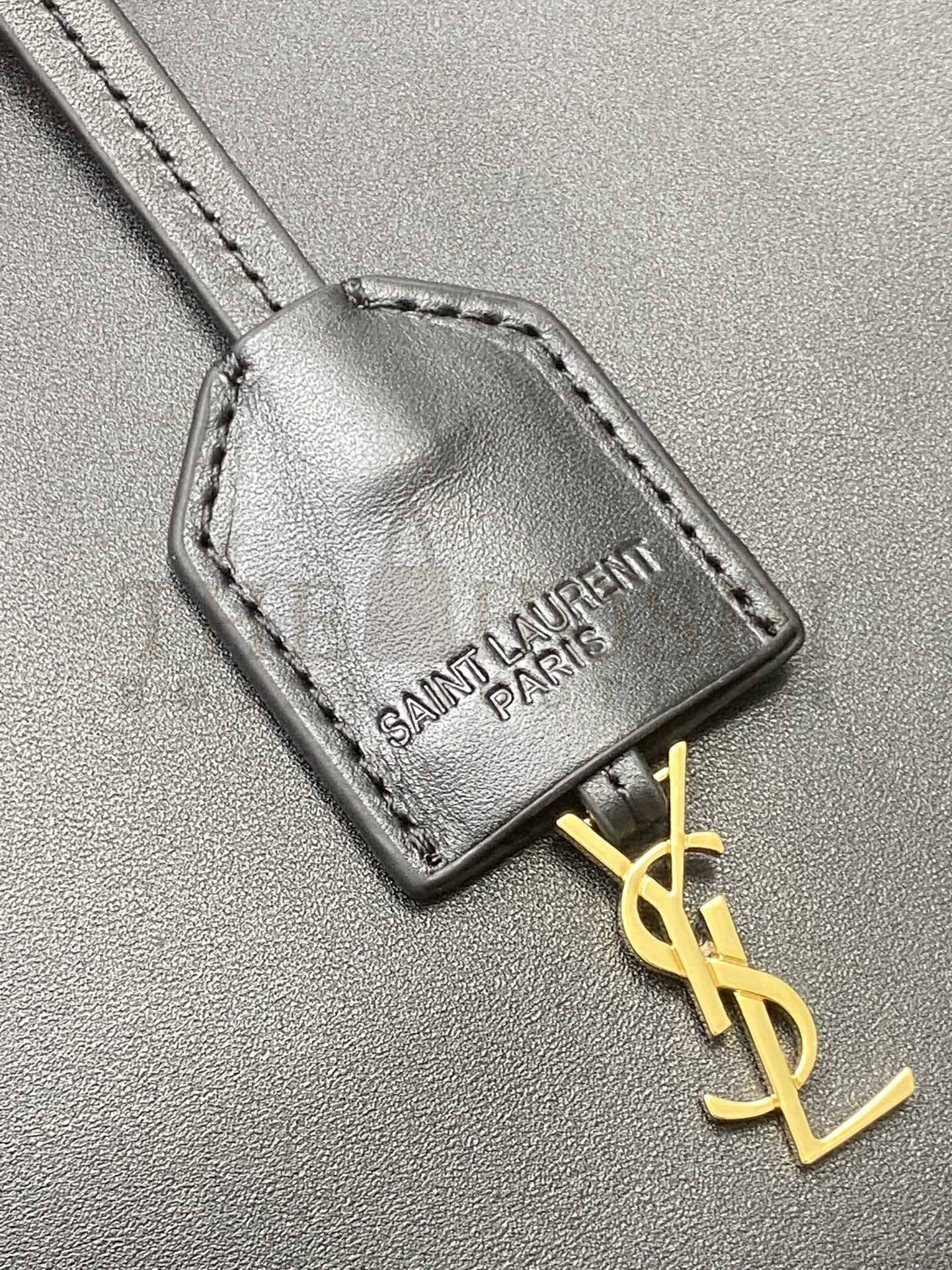 Sa1nt Lau*nt Shopping Tote Bag in Black Leather Master Quality