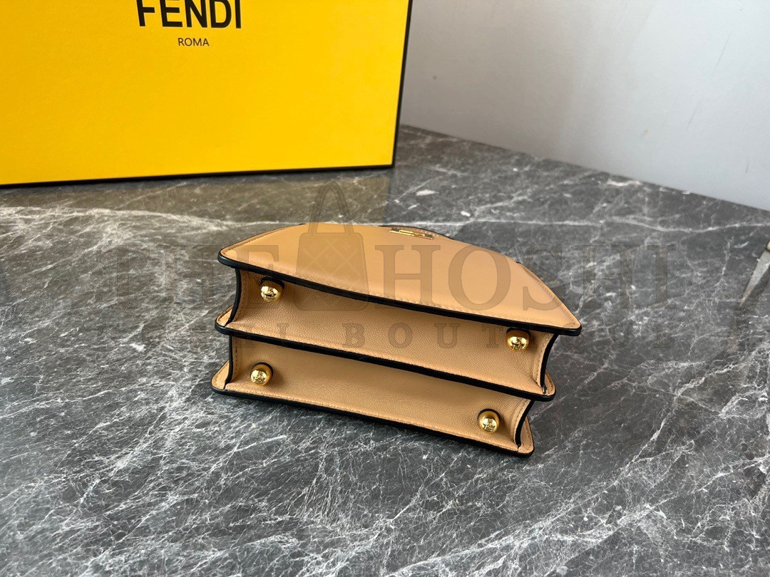 F**di Peekaboo ISeeU Petite Bag In Beige Nappa Leather Master Quality