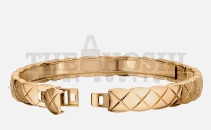Ch**el Coco Crush Bracelet In Quilted Motif With 18k yellow Gold Master Quality
