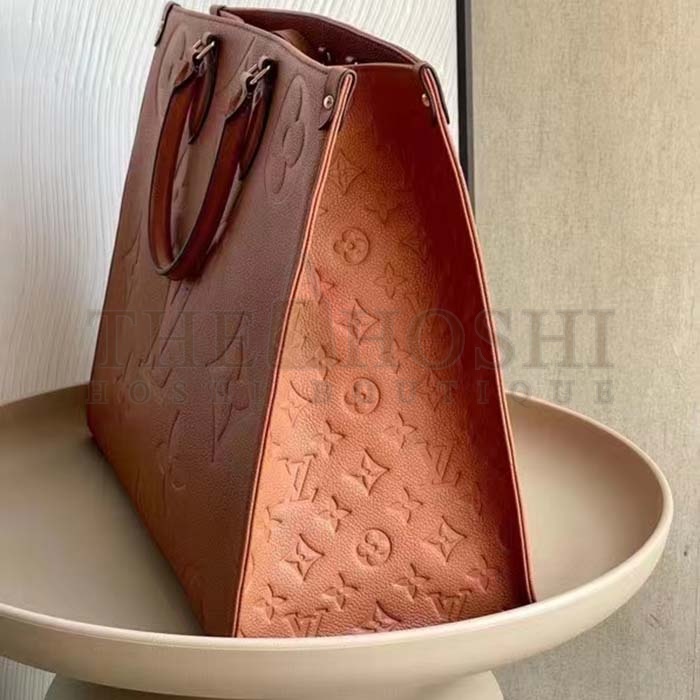 L0vis Vvtt0n LV Women OnTheGO GM Tote Bag Brown Monogram Embossed Leather Master Quality