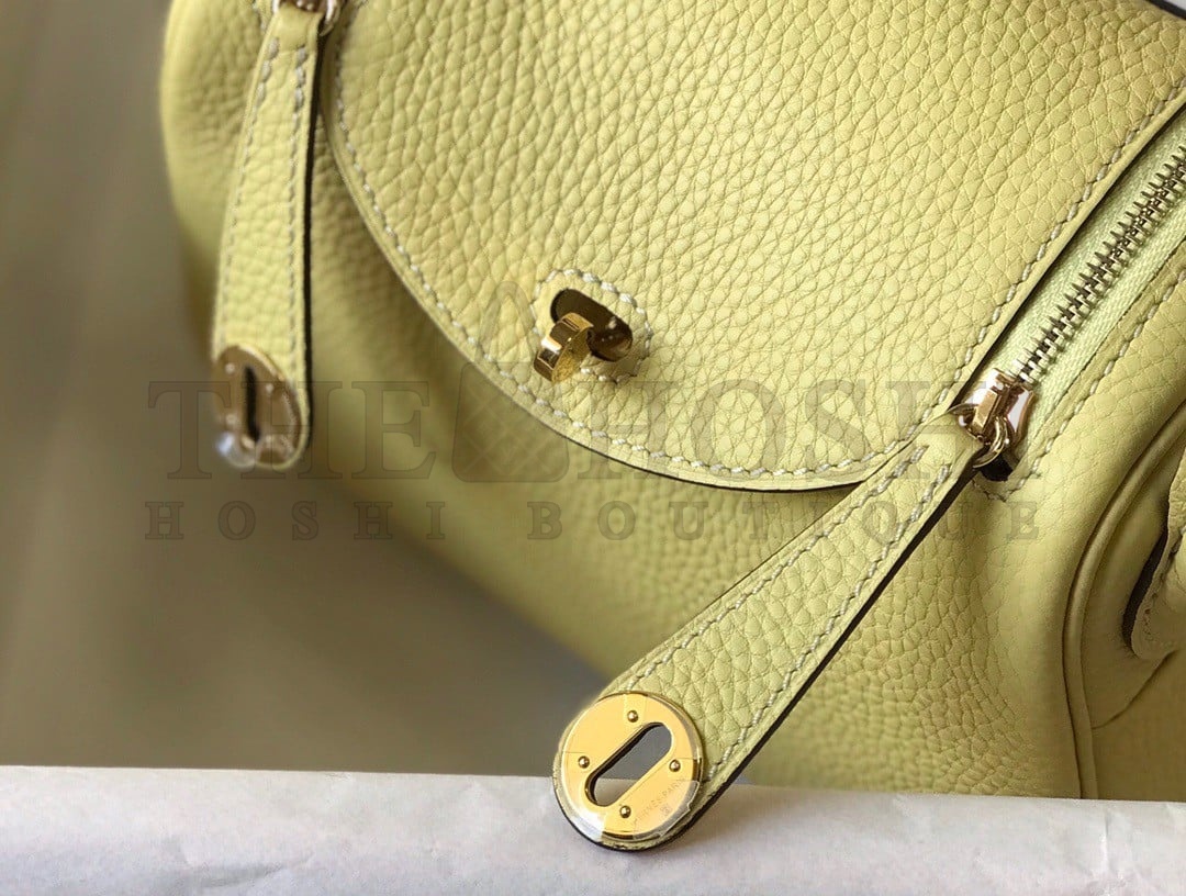H**me5 Lindy Mini Bag In Jaune Poussin Clemence Leather GHW Master Quality