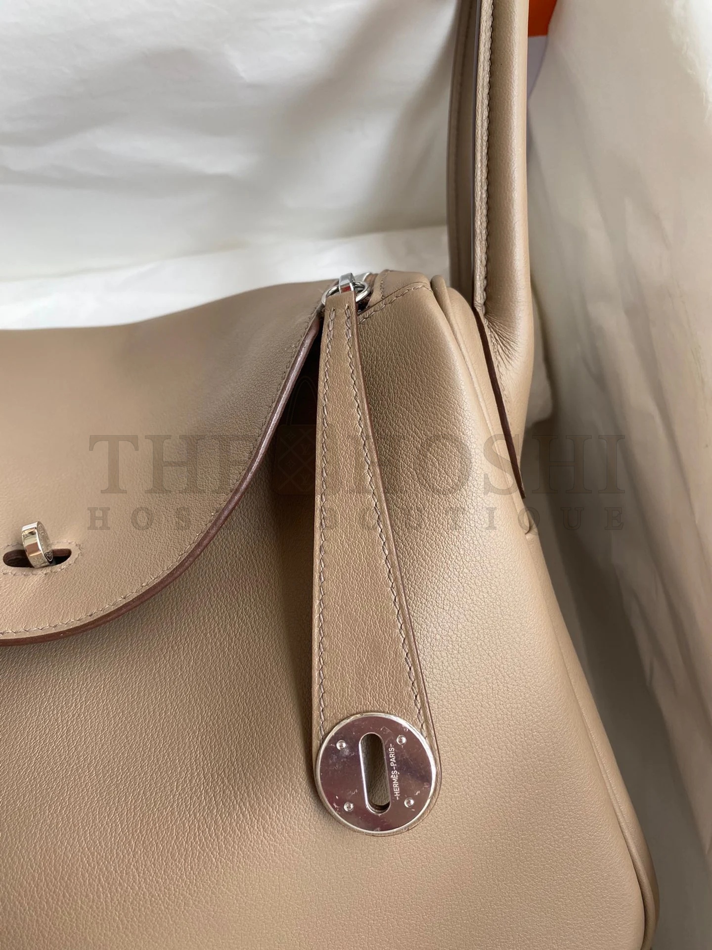 H**me5 Lindy 30 Handmade Bag In Taupe Swift Calfskin Master Quality