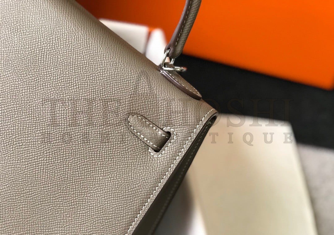 H**me5 Kelly 25cm Sellier Bag in Taupe Epsom Calfskin PHW Master Quality