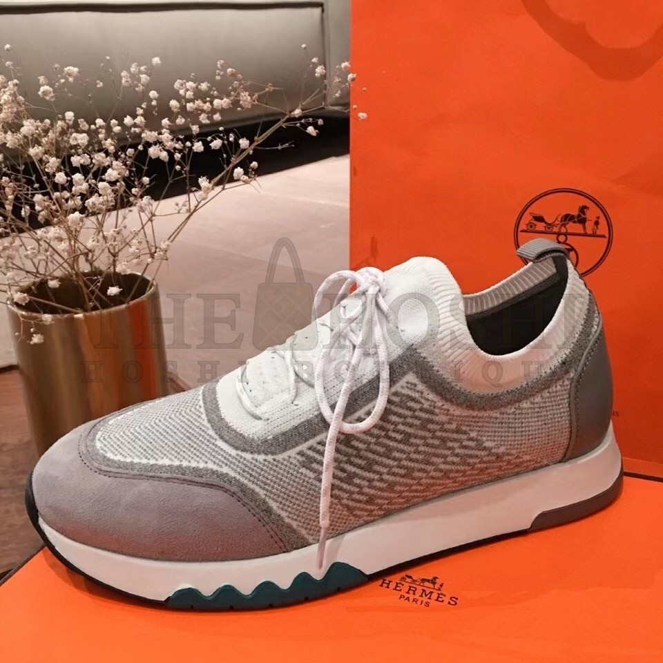 H**me5 Addict Sneakers In Grey Knit Master Quality