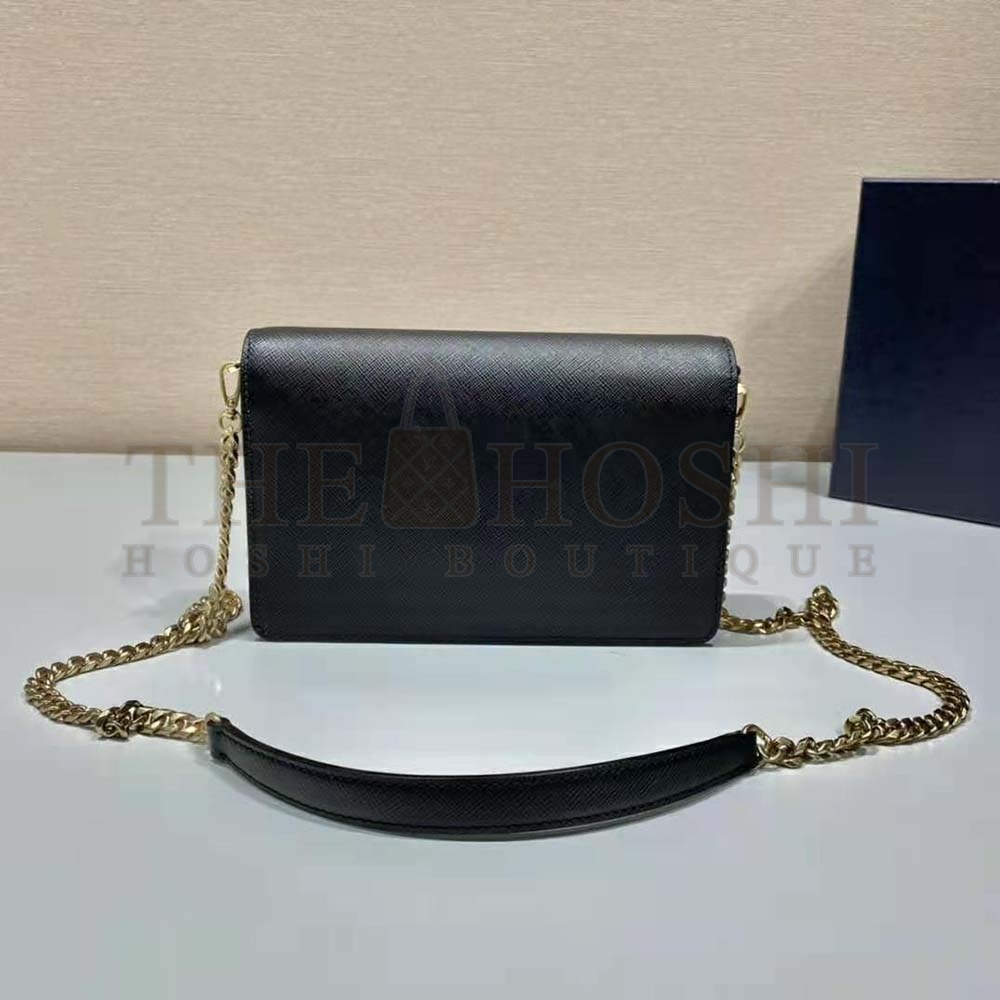 Pra*a Women Saffiano Leather Shoulder Bag-Black Master Quality
