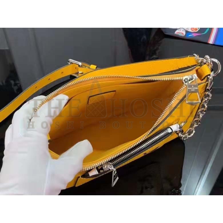 L0vis Vvtt0n LV Women Marelle Handbag Yellow Epi Grained Cowhide Leather Canvas Master Quality