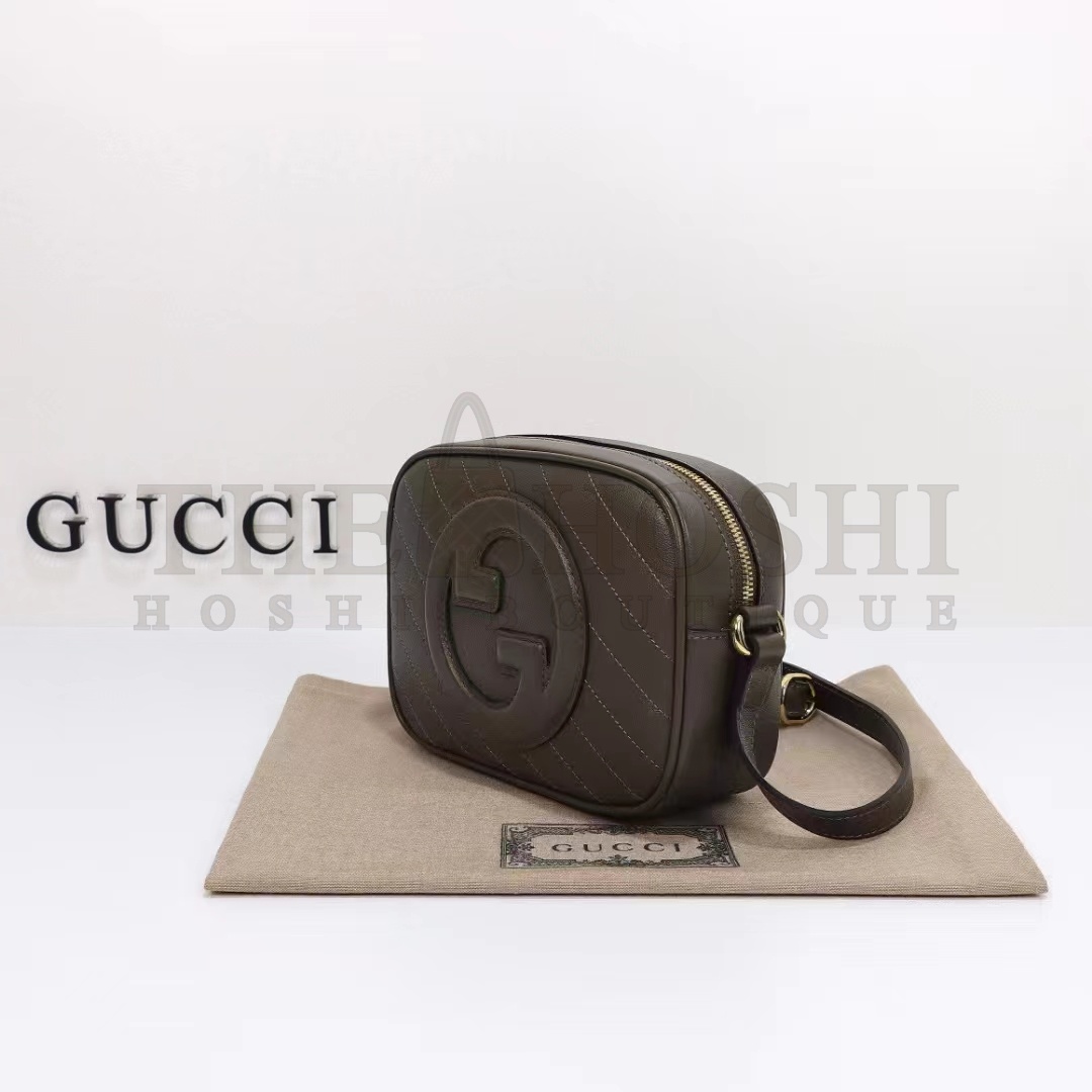 Gvc*1 Women GG Blondie Small Shoulder Bag Brown Leather Zipper Closure Master Quality