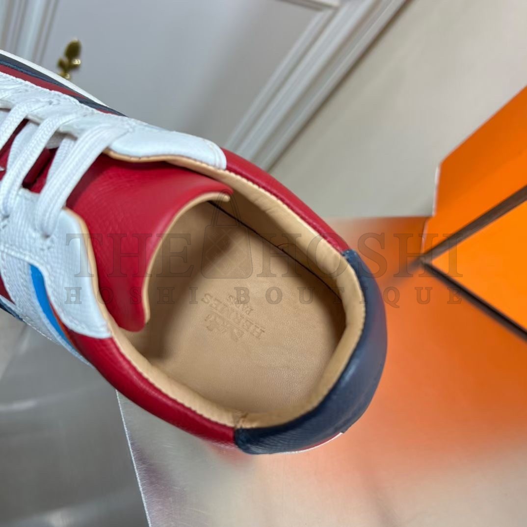 H**me5 Boomerang Sneakers In Multicolore Bordeaux Leather Master Quality