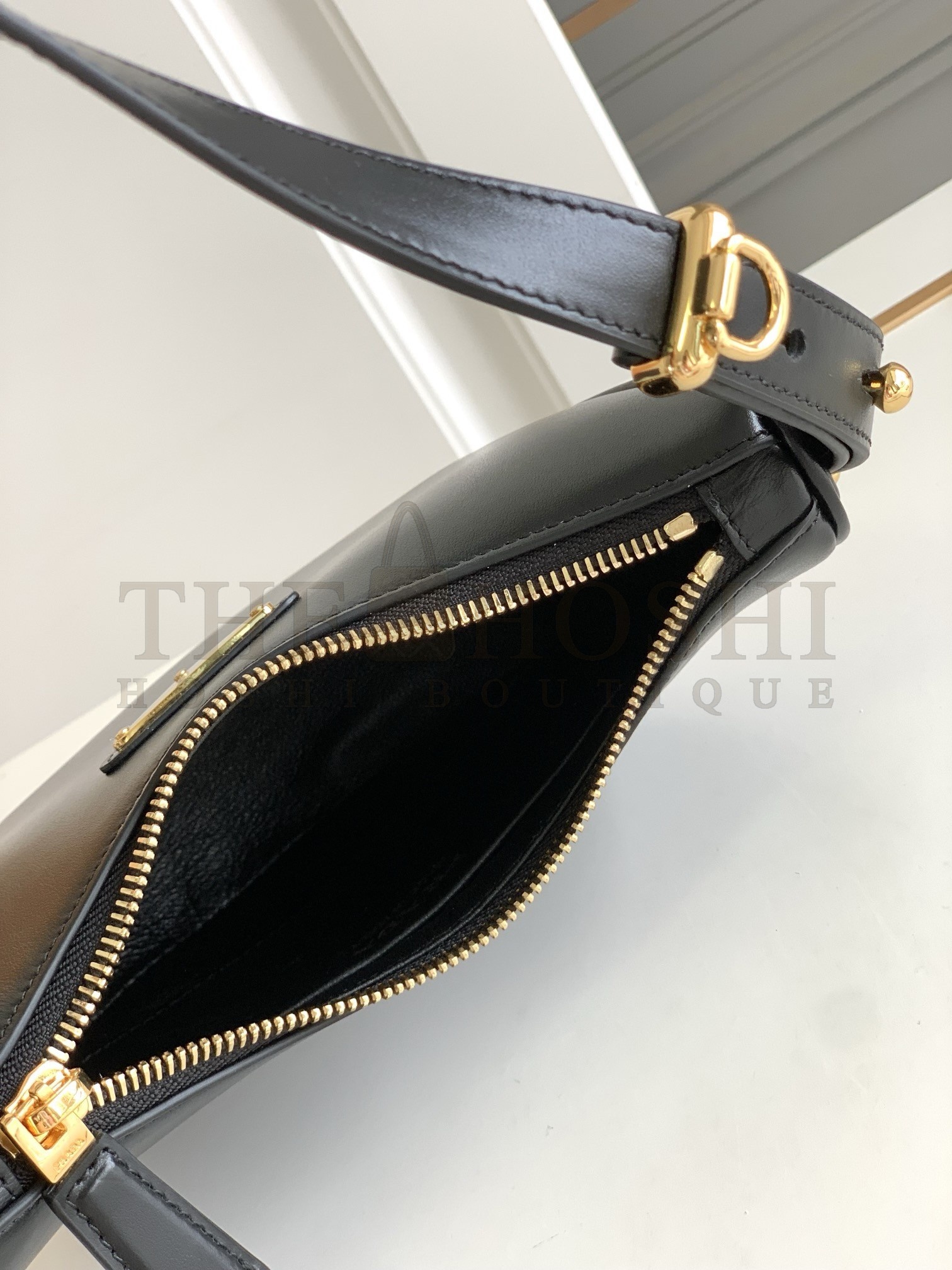 Pra*a Arque Mini Shoulder Bag in Black Leather Master Quality