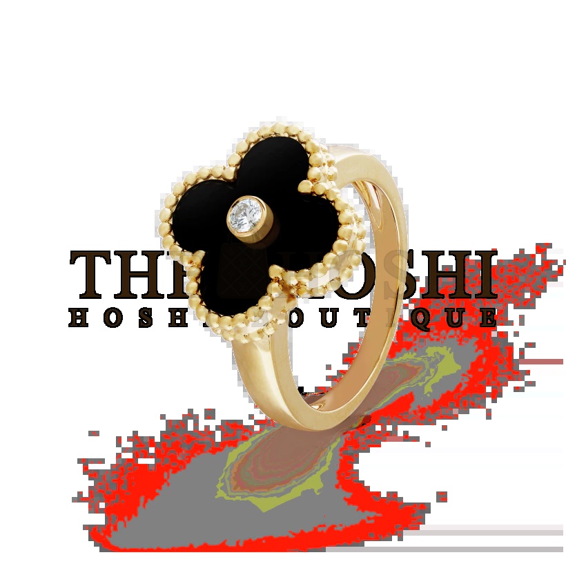 V*n Cl**f & Arpels Clover Ring with D1am0nds Replica, Vintage Alhambra ring, Three Colours Available Master Quality