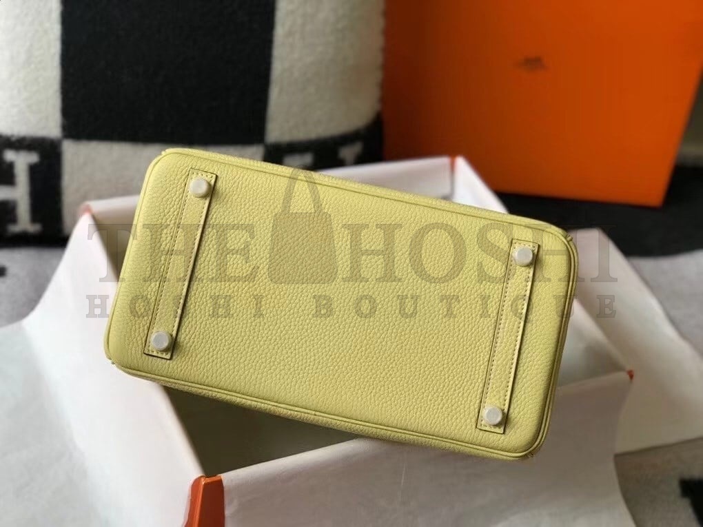 H**me5 Birkin 30 Bag in Jaune Poussin Clemence Leather with GHW Master Quality