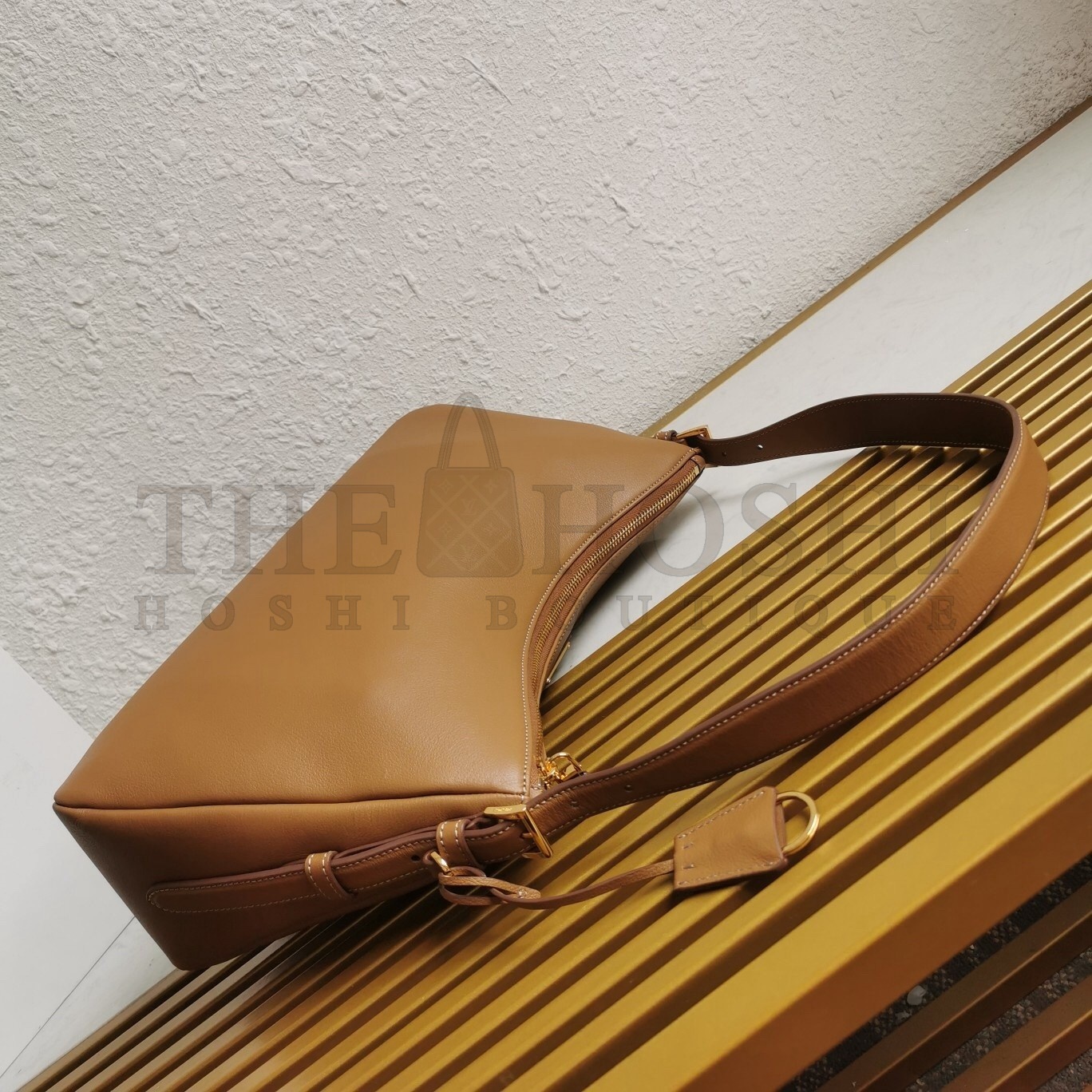 Pra*a Aimee Large Shoulder Bag in Brown Leather Master Quality