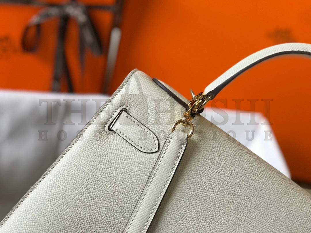 H**me5 Kelly 28cm Sellier Bag in Craie Epsom Calfskin GHW Master Quality