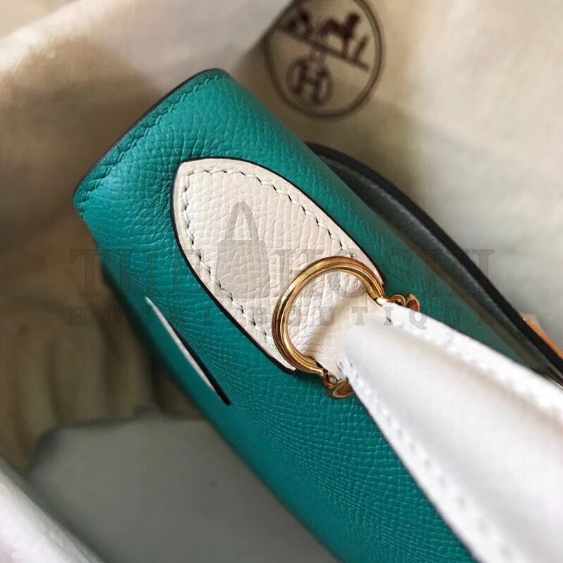 H**me5 Bicolor Epsom Kelly 28cm Malachite Handmade Bag Master Quality