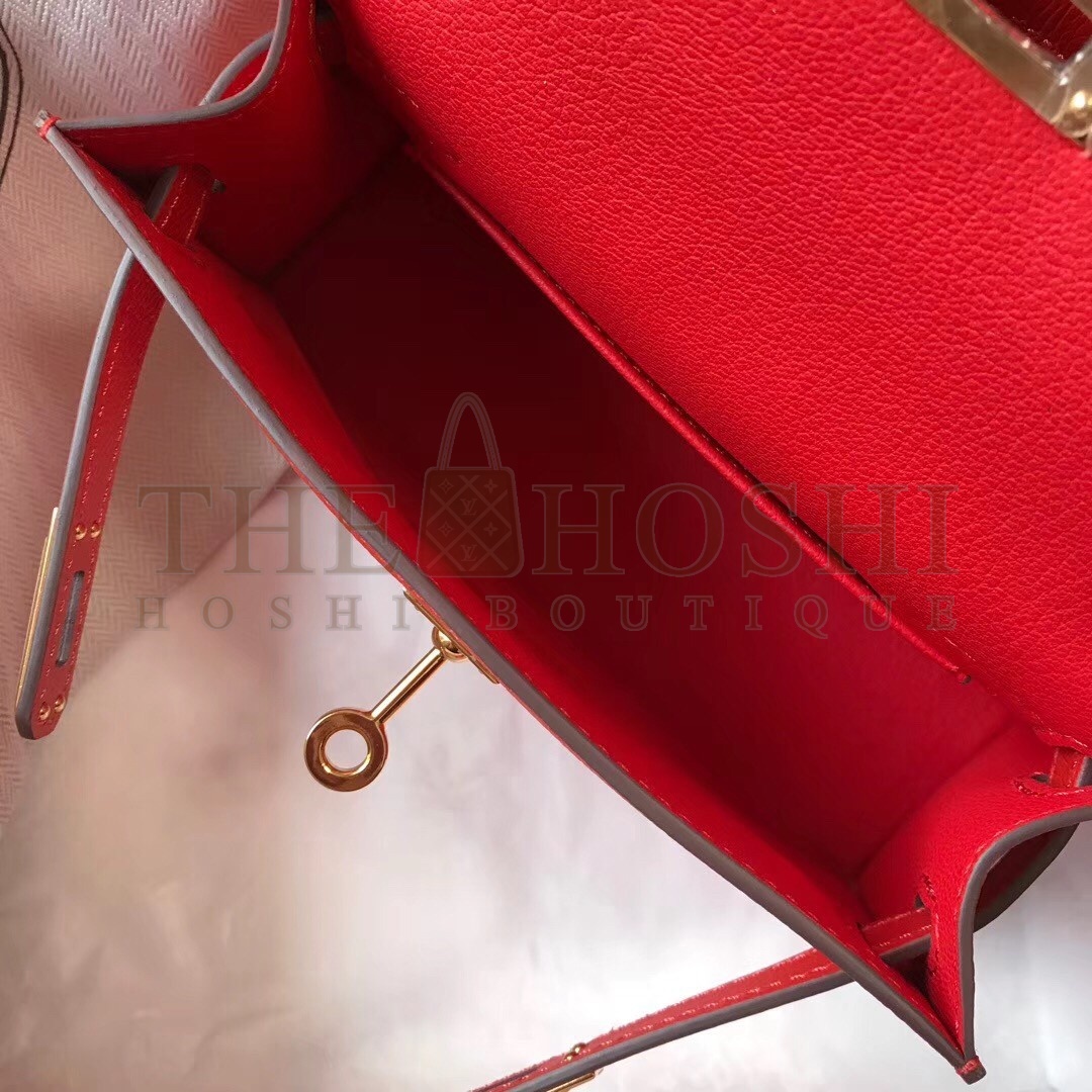 H**me5 Kelly Mini II Bag In Rouge Casaque Epsom Leather Master Quality