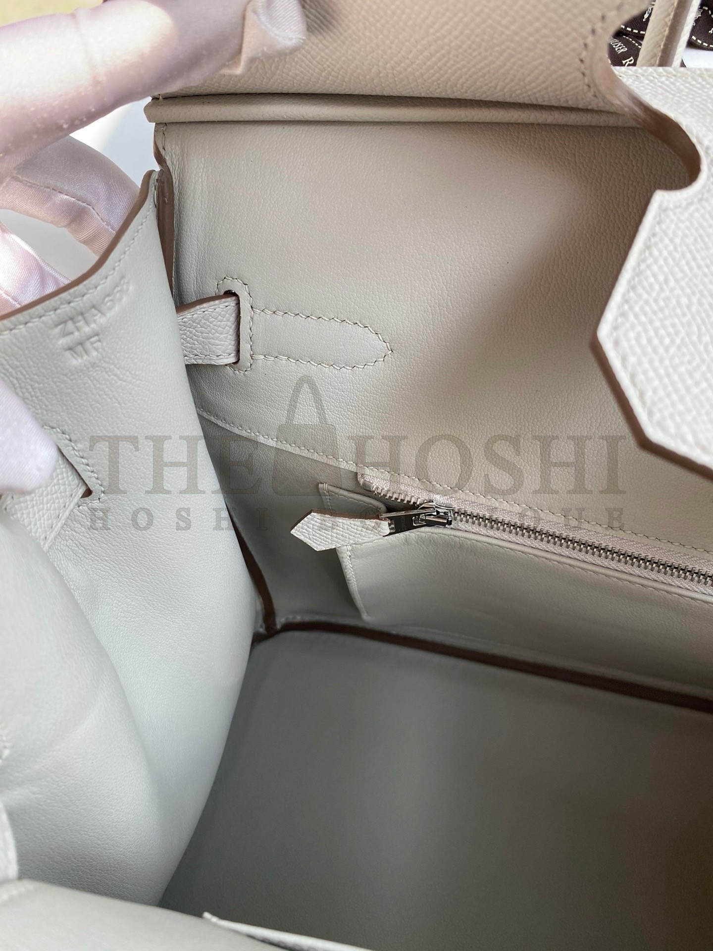 H**me5 Birkin 35 Retourne Handmade Bag in Pearl Grey Epsom Calfskin Master Quality