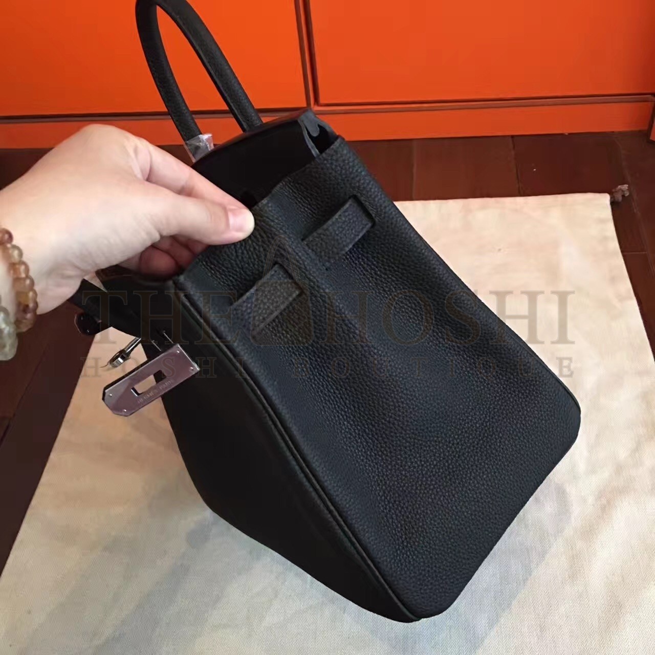 H**me5 Black Clemence Birkin 40cm Handmade Bag Master Quality