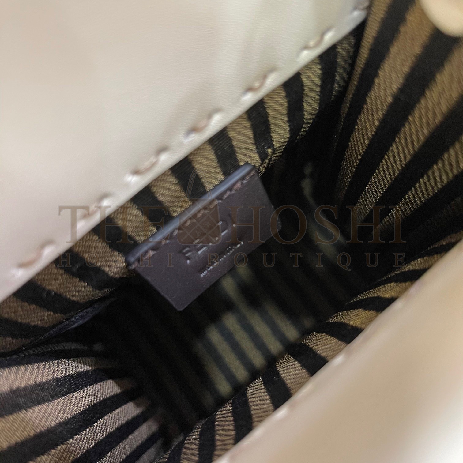 F**di Mini Sunshine Shopper Bag In White Leather Master Quality