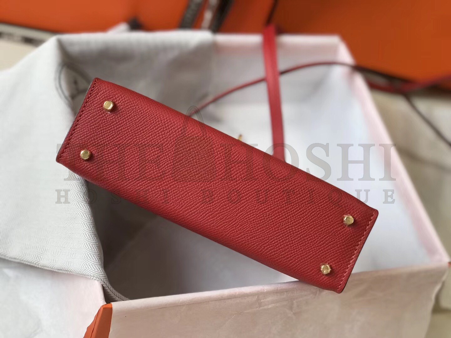 H**me5 Kelly Mini II Bag In Rouge Vif Epsom Leather Master Quality