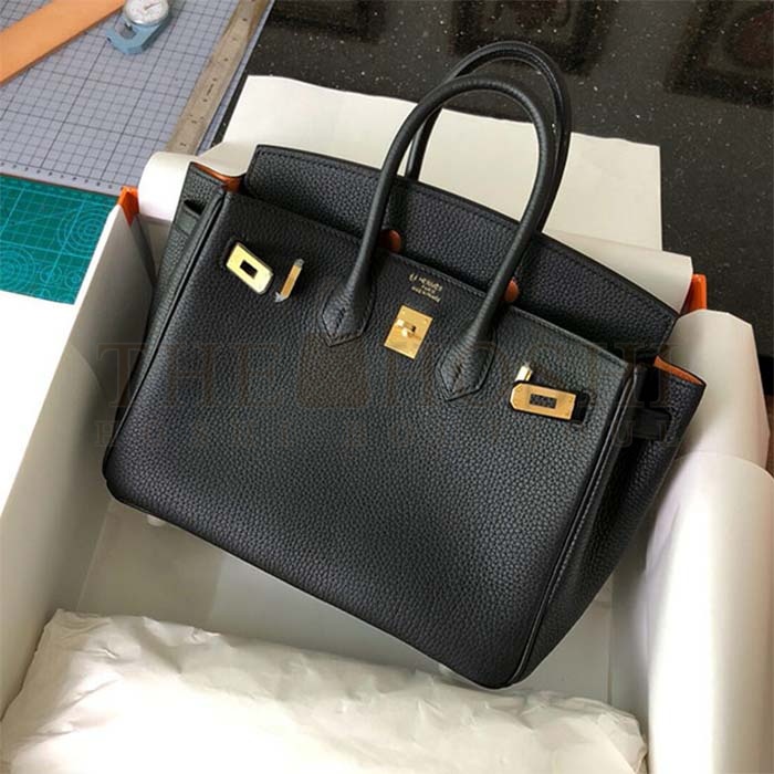 H**me5 Women Birkin 30 Bag in Epsom Leather with Gold Hardware-Black Master Quality