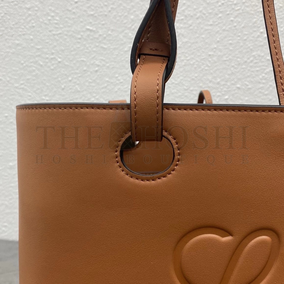 L0ew* Small Anagram Tote In Brown Classic Calfskin Master Quality