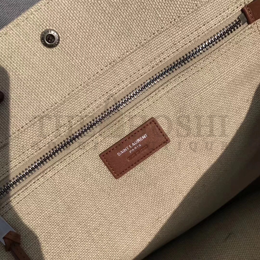 Sa1nt Lau*nt Beige Linen Rive Gauche Tote Bag Master Quality