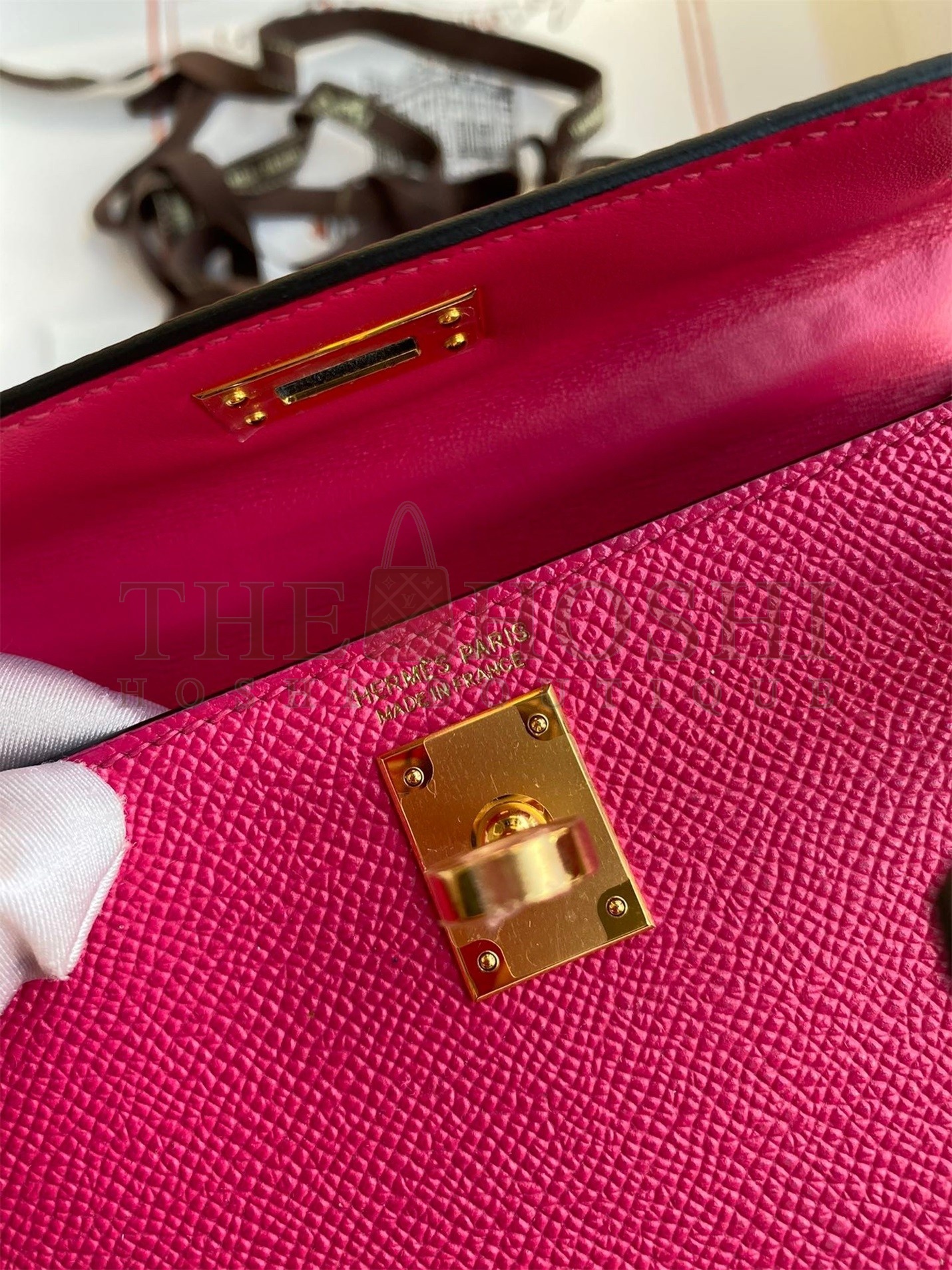H**me5 Kelly Mini II Sellier Handmade Bag In Rose Red Epsom Calfskin Master Quality