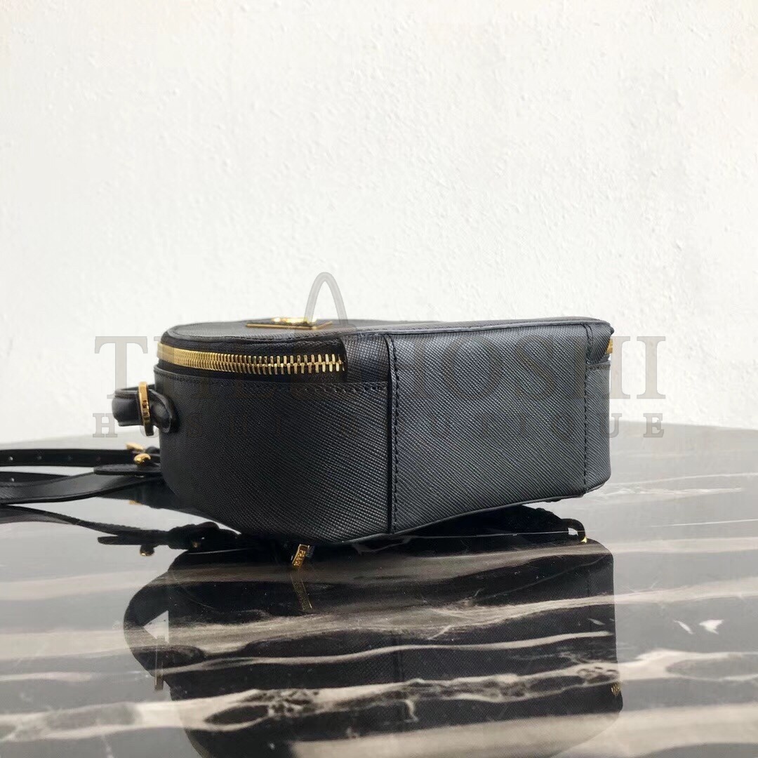 Pra*a Odette Backpack In Black Saffiano Leather Master Quality