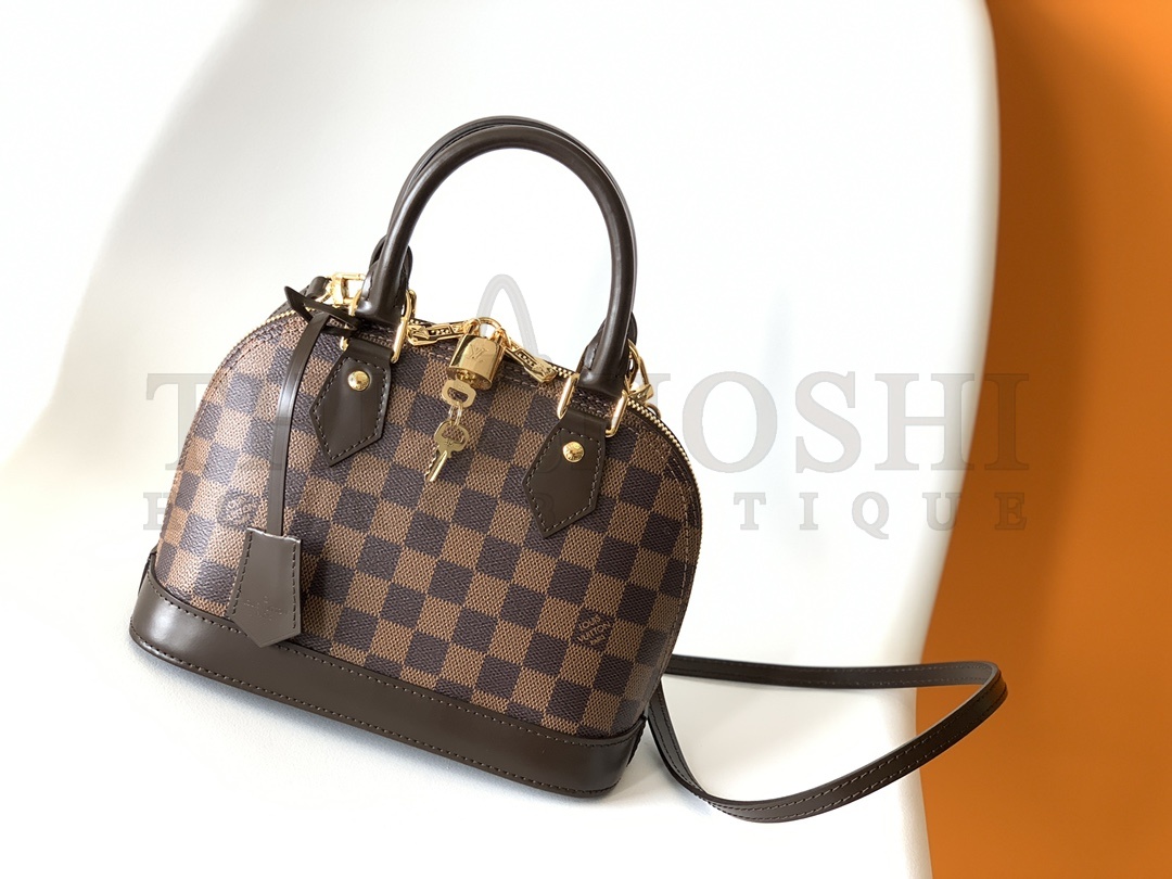 L0vis Vvtt0n LV Women Alma BB Handbag in Graphic Damier Ebene Canvas  N41221 M53152 Master Quality