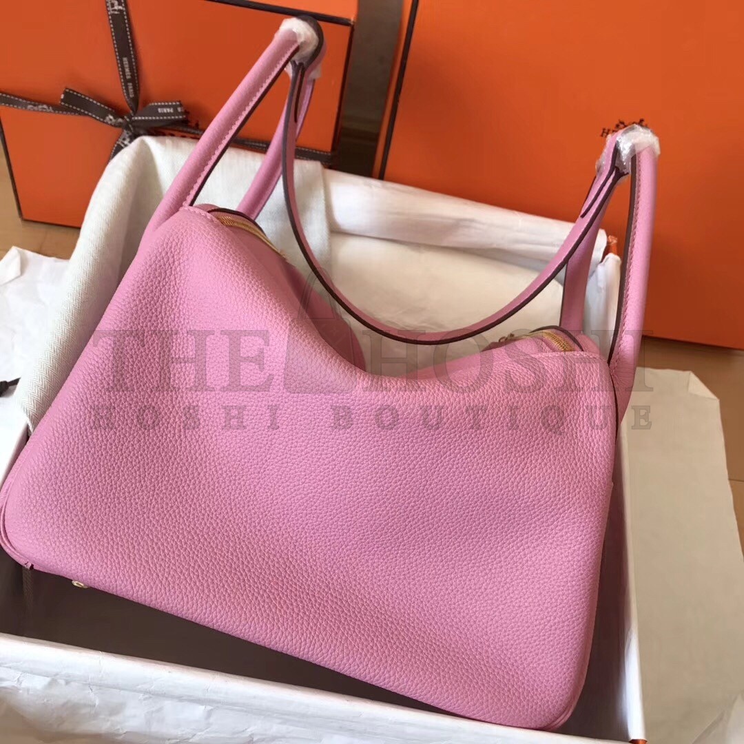 H**me5 Pink Lindy 26cm Clemence Handmade Bag Master Quality
