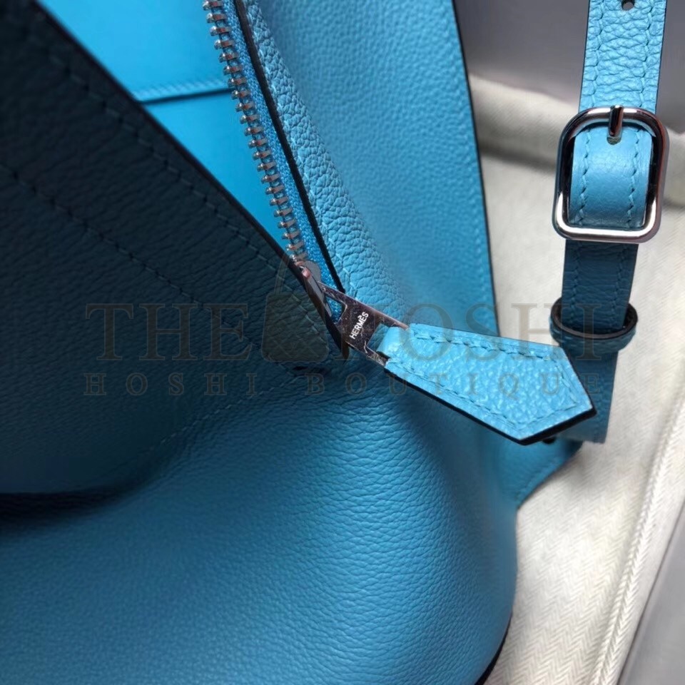 H**me5 GR24 Backpack In Blue Everycolor Calfskin Master Quality